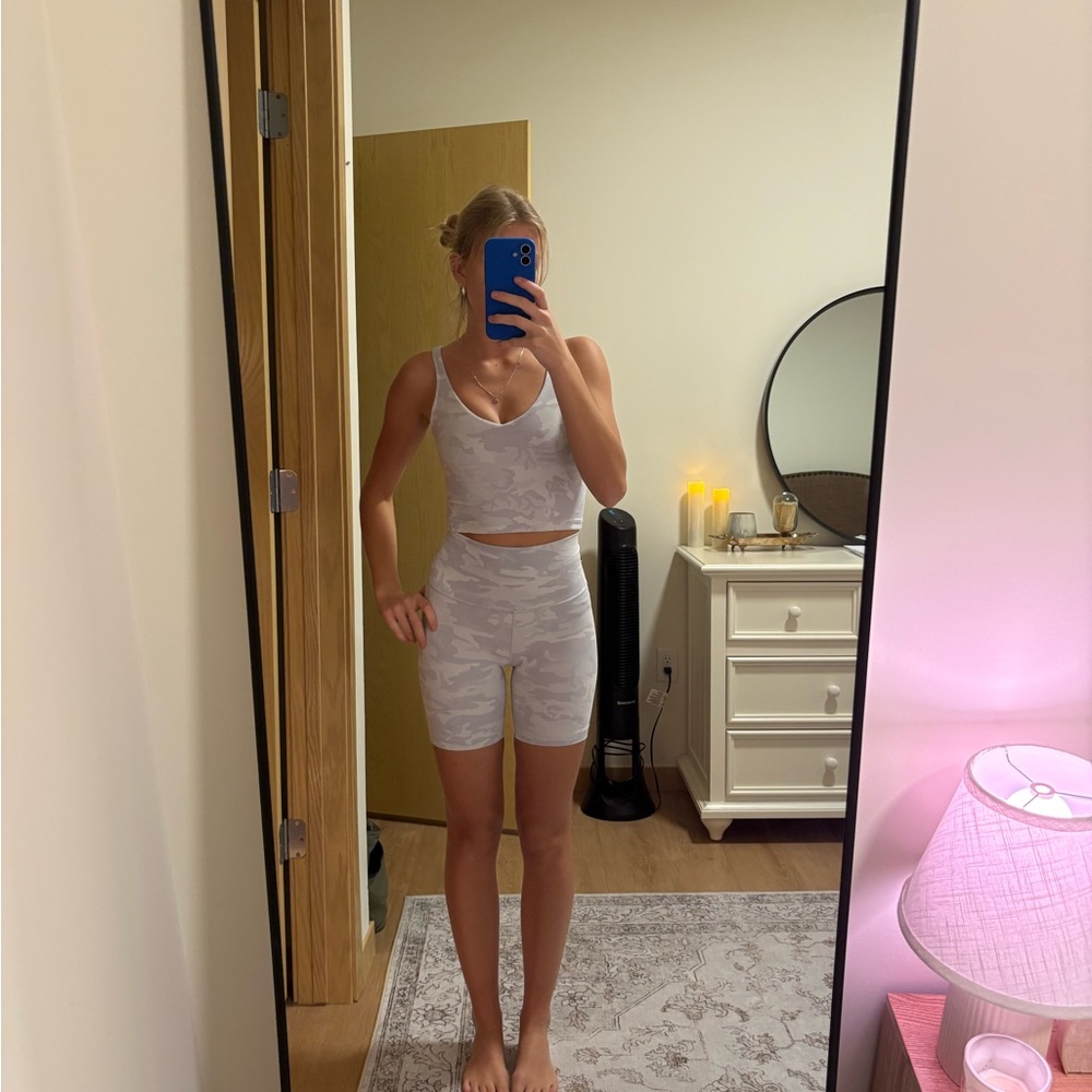 LULULEMON white camo align tank